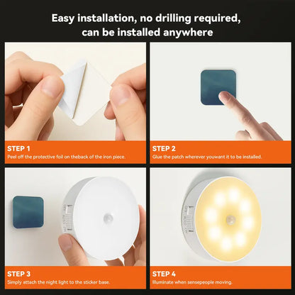 💡Indoor Motion Sensor Night Light 2Pcs