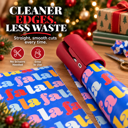 🎁 One-Slide Gift Wrap Cutter – Clean, Straight Wrapping Paper Cuts Without Scissors