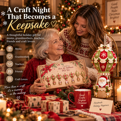 🎅Christmas Hot Air Balloon DIY Kit — Hanging Holiday Decoration Craft