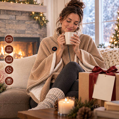 🛋️ The Blanket You Don’t Have to Keep Fixing – Heated Wearable Wrap