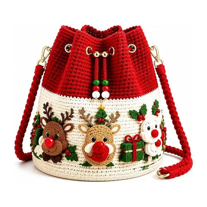 🎄3D Christmas Crochet Bucket Bag