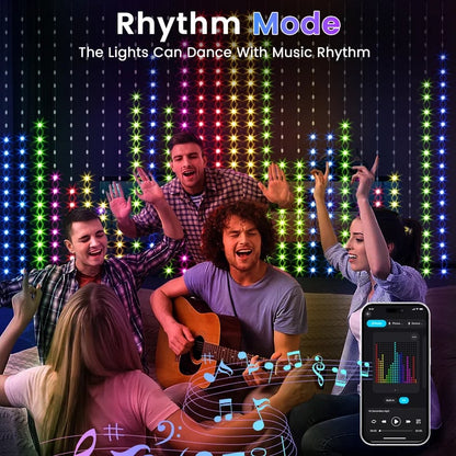 ✨ Turn Your Balcony Into A Giant LED Light Show! 🎄 Smart 400-LED Animated Mesh Screen 🎆📱