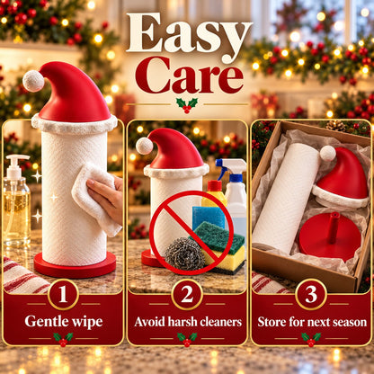 🎅 Santa Hat Paper Towel Holder – Cute Christmas Kitchen Decor 🎄