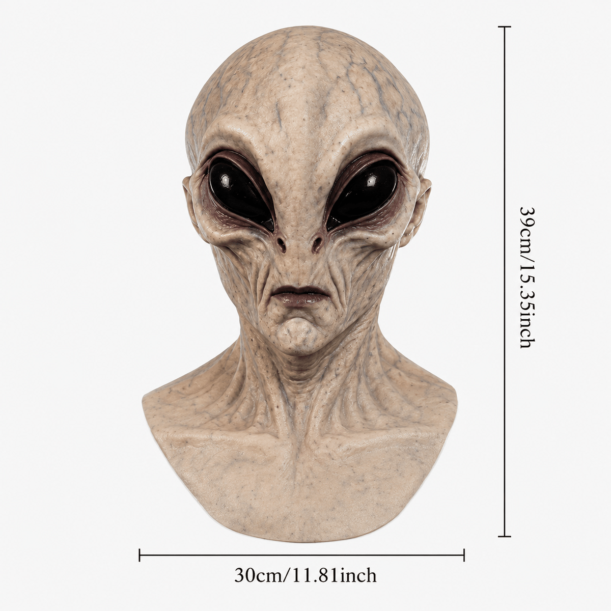 Ultra-Realistic Alien Silicone Mask – Adult Halloween Costume & Cosplay Prop