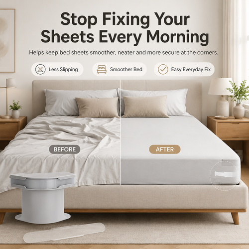 🛏️Bed Sheet Corner Fastener | 4-Piece Set for Smoother, Tidier Beds