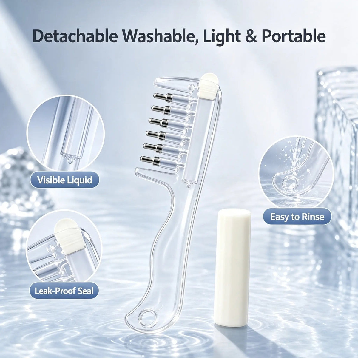 🪮Refillable Scalp Oil Applicator Comb – Evenly applies serum to the roots