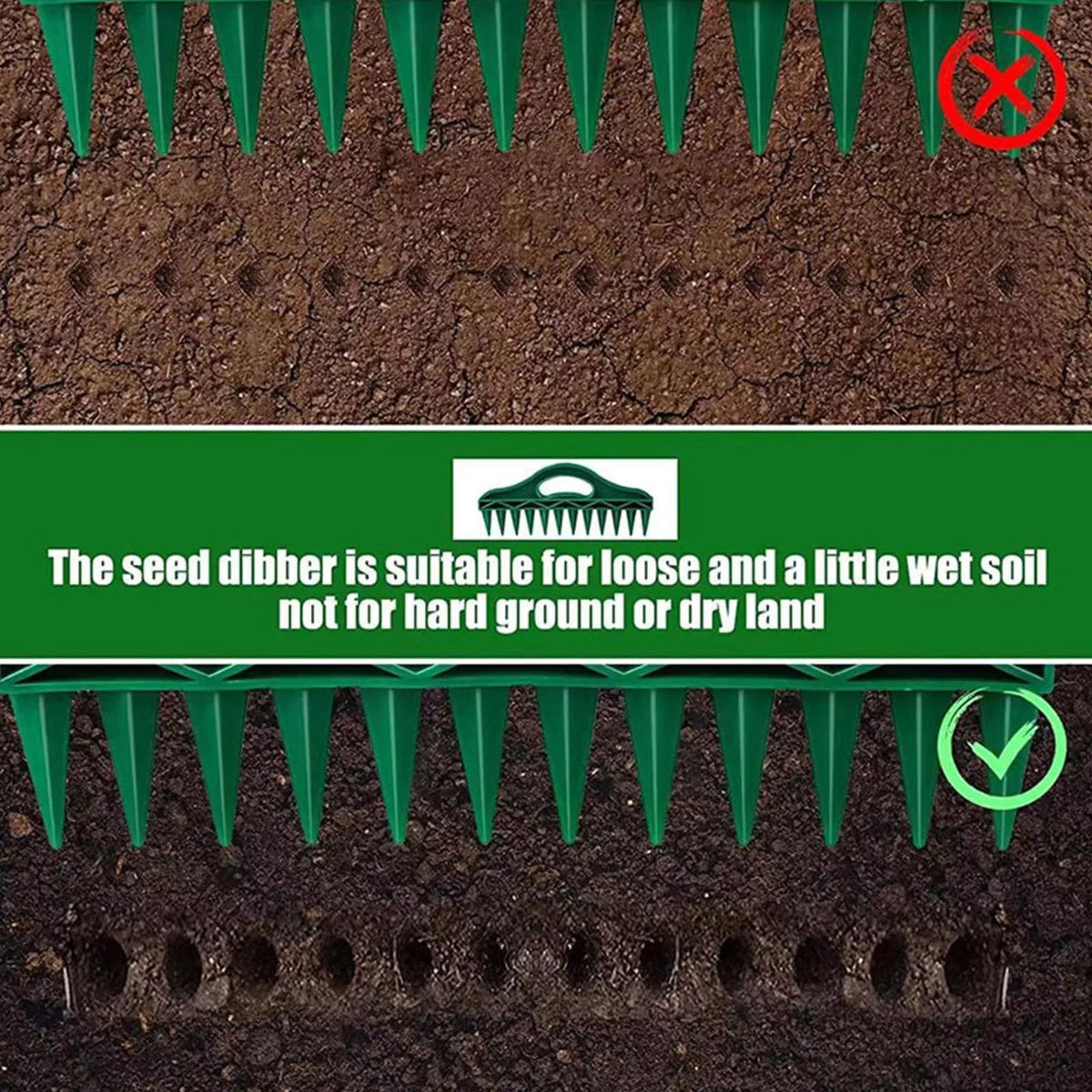 🌱Precision Seed Spacer — 12-Hole Garden Seeder for Perfect Rows