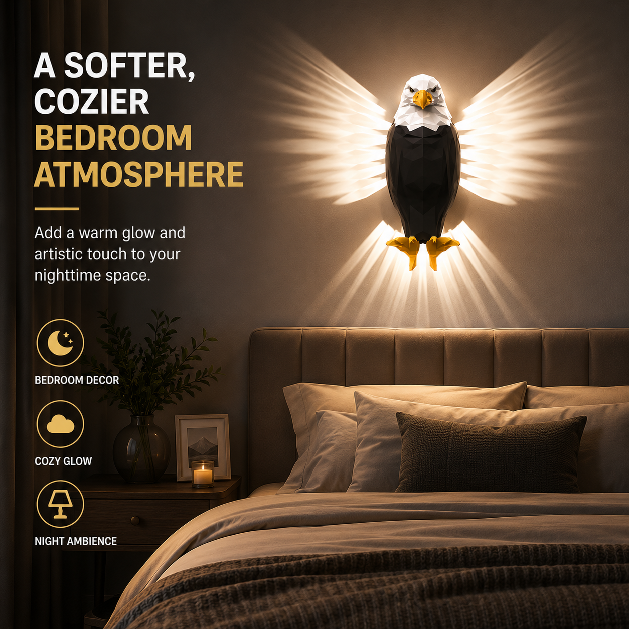 🦅Projection Eagle Night Light | Decorative Wall Accent with Atmospheric Glow