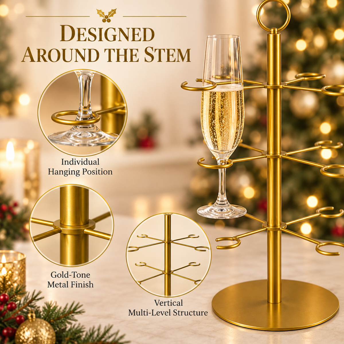 🥂✨Christmas Tree Wine Glass Holder