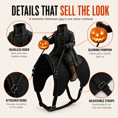 😺The Headless Horseman Rider™ Pet Costume🎃