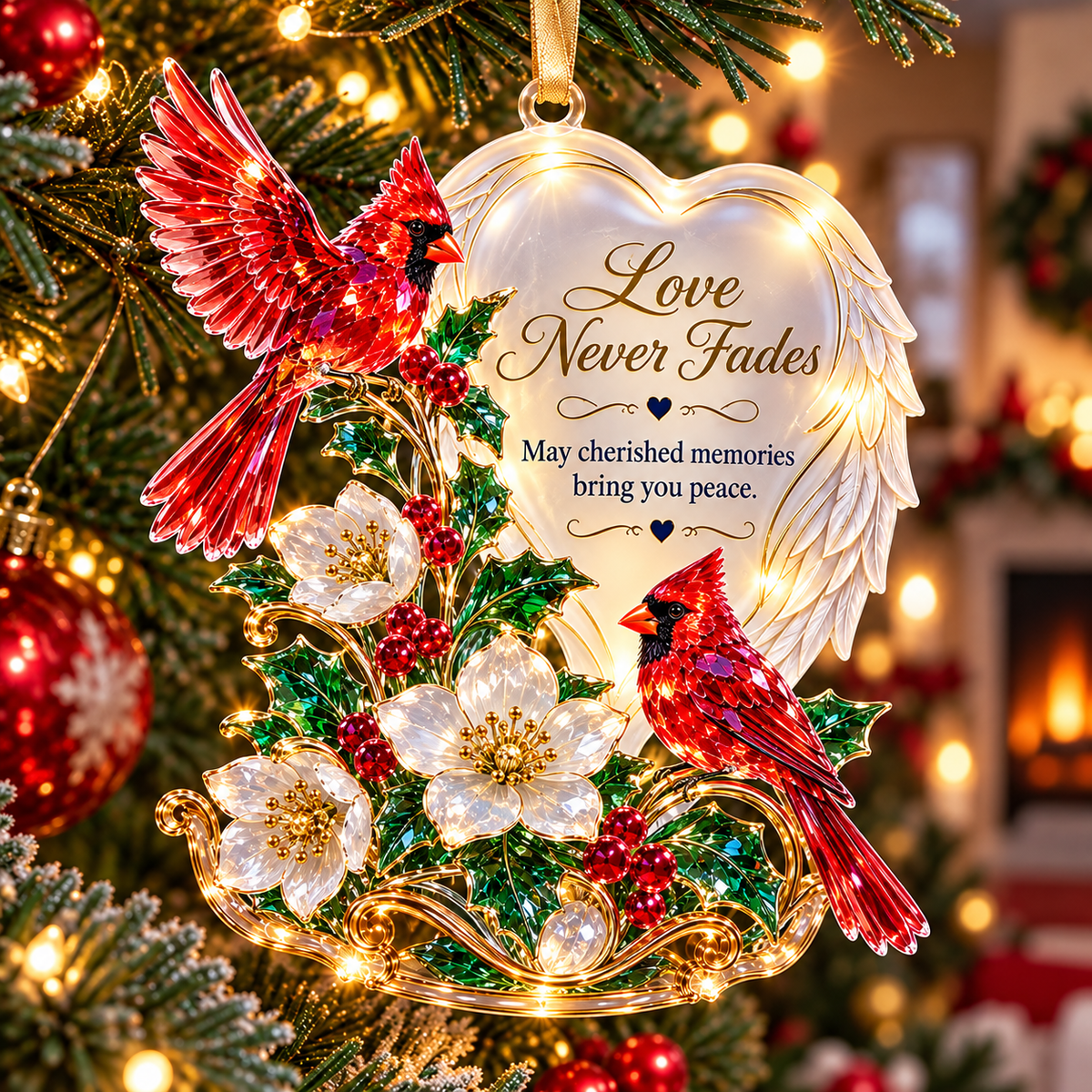 🪽 Angel Wings Heart Christmas Ornaments – 6 Inspirational Holiday Keepsake Designs