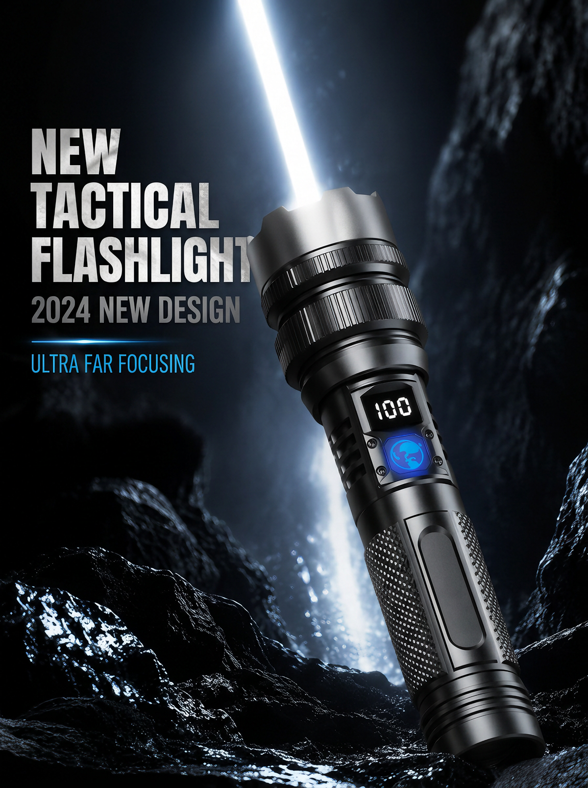 🔥 50% OFF! 🔦 Super Bright Rechargeable Zoom Flashlight ⚡
