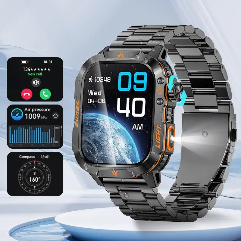 ⌚2.01-Inch Sport Smartwatch with Calls, Activity Modes & Side LED Light🎁