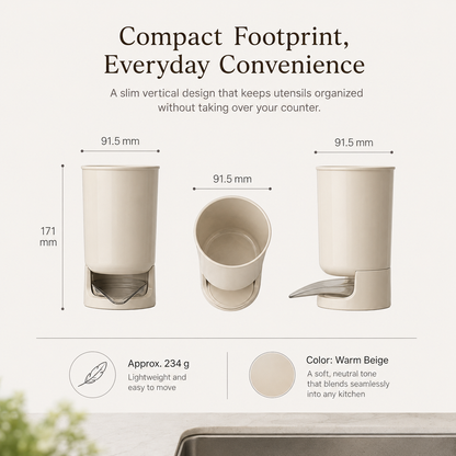 💧Self-Draining Utensil Holder | Compact Sink-Side Storage with Drainage