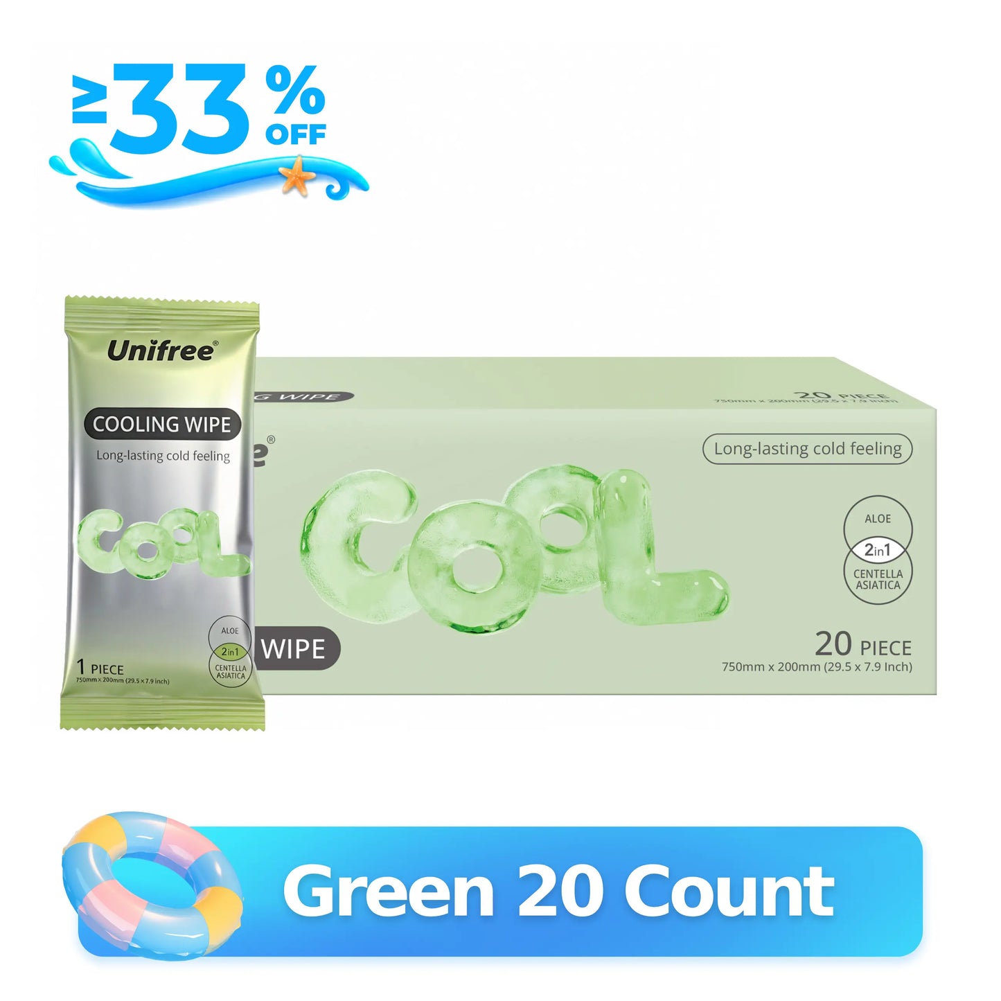 Menthol Cooling Towels & XL Cooling Wipes for Outdoor Summer Use