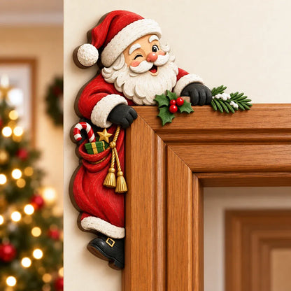 🎅Christmas Peekaboo Door Decor – A Little Holiday Surprise Around Every Corner
