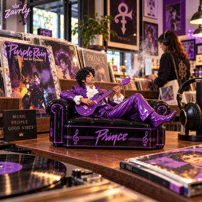🎸 Purple Guitarist Mist Diffuser – Music-Inspired Sculptural Decor with Ambient Light, Remote & USB-C