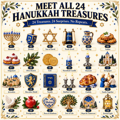 🕎 24 Treasures of Hanukkah – 24-Drawer Acrylic Keepsake Collection