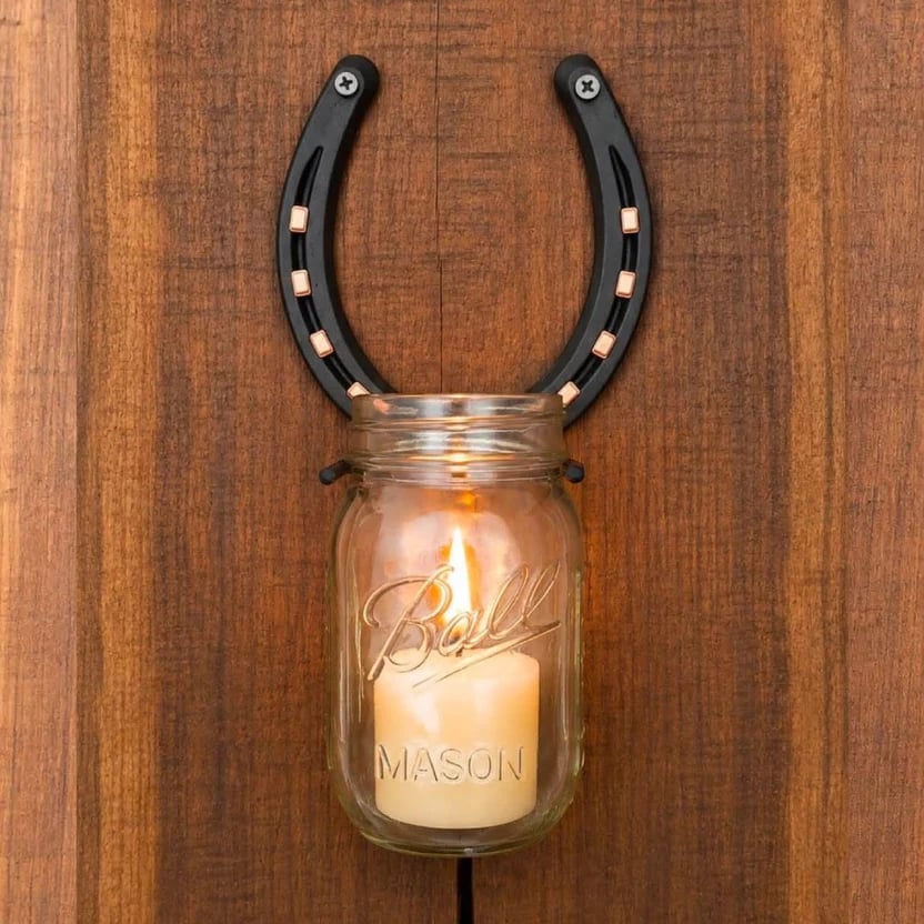 🌻Handmade Horseshoe Mason Jar Holder Collection