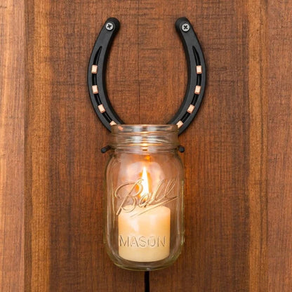🌻Handmade Horseshoe Mason Jar Holder Collection