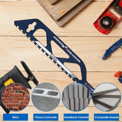 🧱🪚 12" Carbide Masonry Reciprocating Saw Blade – 2 TPI Heavy-Duty Brick & Block Cutting Blade 🔧