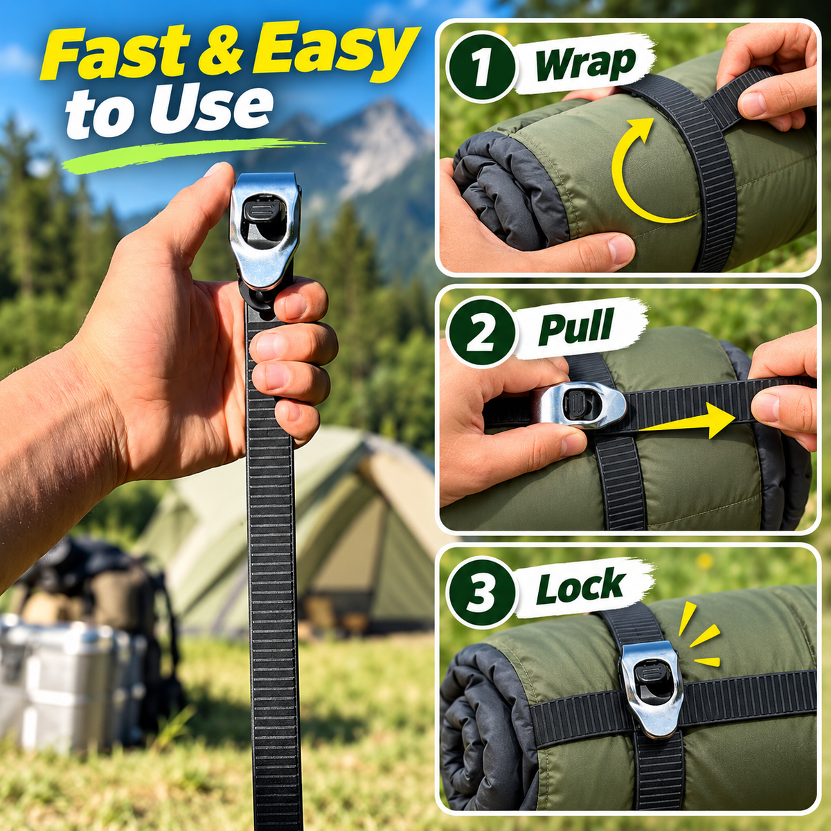 🔒Ultimate Heavy-Duty Grip Lock Strap