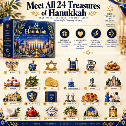 🕎 24 Treasures of Hanukkah – 24-Drawer Acrylic Keepsake Collection