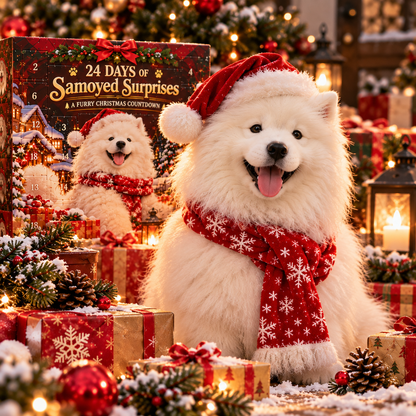 🐶 Samoyed Christmas Countdown Collection – 24 Festive Surprises