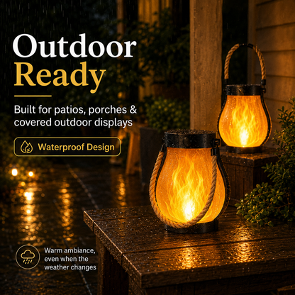 🎃2-Pack – Solar Flickering Flame Lanterns
