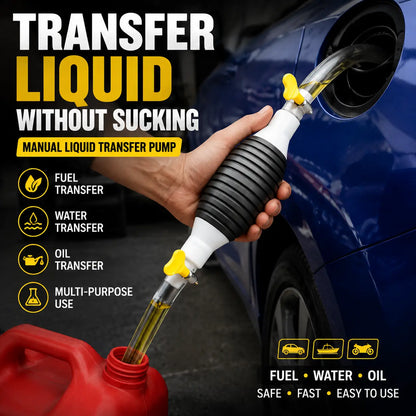 Manual Siphon Pump Kit – Easy Fuel, Water & Oil Transfer