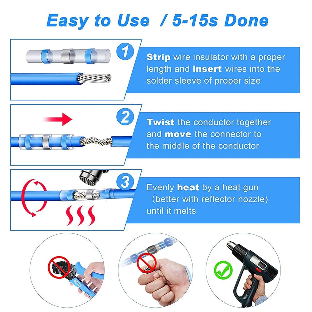🔥300PCS Solder Seal Wire Connectors