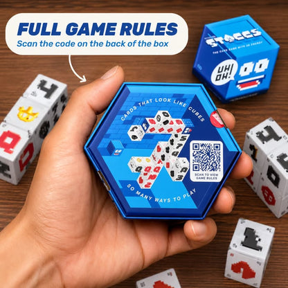 ⚡ 3D Energy Edition Card Game | Fast-Paced Stacking Strategy Party Game for Family & Adults Ages 8+