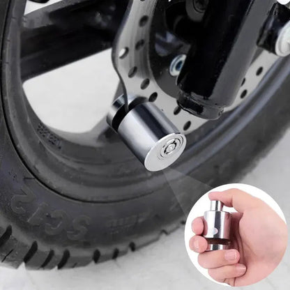 Push-to-lock silver disc brake lock - product image 3