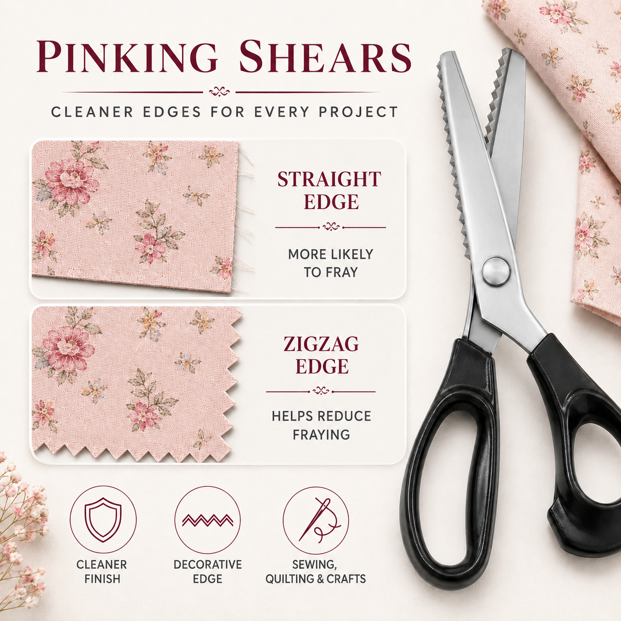 ✂️Stainless Steel Zig Zag Scissors with Serrated Teeth