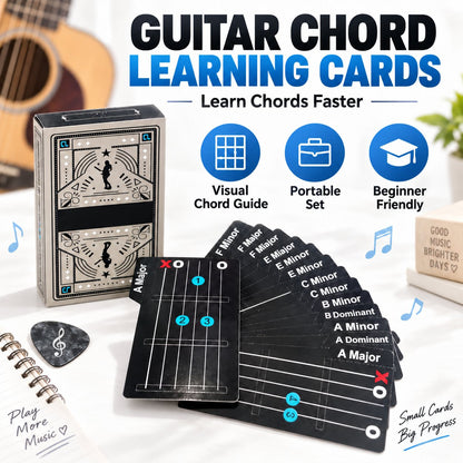 🎸✨ Guitar Chord Cards — Learn Chords Faster & Master Your Guitar Skills Easier