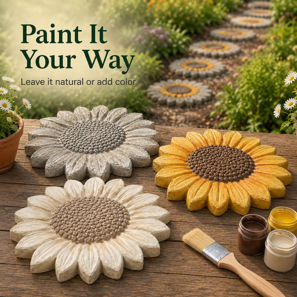 🌻 Reusable Sunflower Stepping Stone Mold!!!