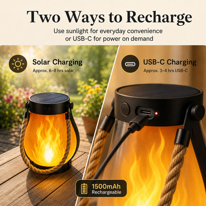 🎃2-Pack – Solar Flickering Flame Lanterns
