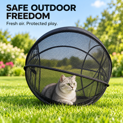 🐱 Pop-Up Cat Playpen – 32' Breathable Mesh Indoor & Outdoor Pet Enclosure