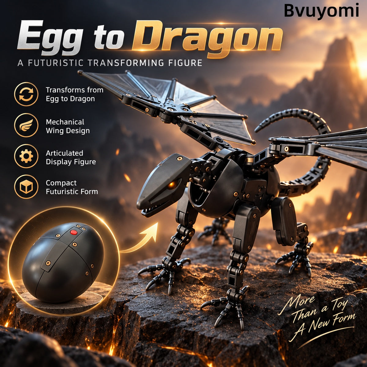 This Egg Transforms Into a Dragon! 🐉 2-in-1 Mechanical Dragon Figure