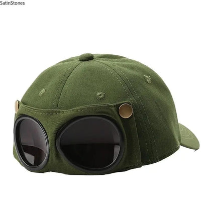 🧢2-in-1 Pilot Baseball Cap