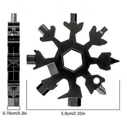 18-in-1 Stainless Steel Snowflake Pocket Multitool