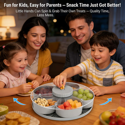 🎁Buy 2 Get Free Shipping！🍽️ Rotating 5-Compartment Snack Tray