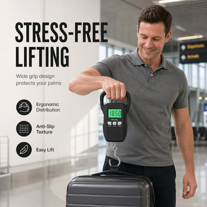 50kg Digital Luggage Scale – Rechargeable Travel Weight Checker ✈️