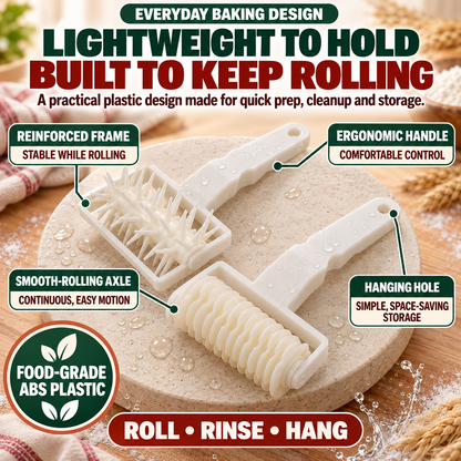 🍕Large Dough Docker & Multi-Wheel Cutter – Faster Pizza & Pastry Prep🍜