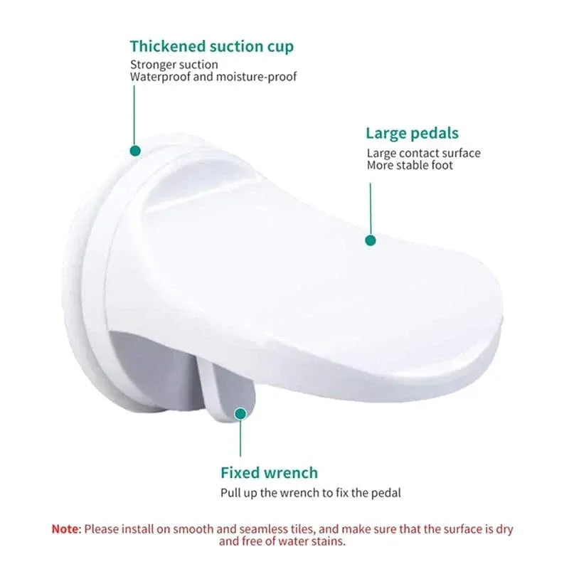 Suction Cup Shower Footrest – Easy Leg Positioning for Shaving