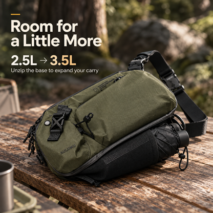🎒 Urban Transit Expandable Sling Bag – Magnetic Quick-Release Crossbody Bag