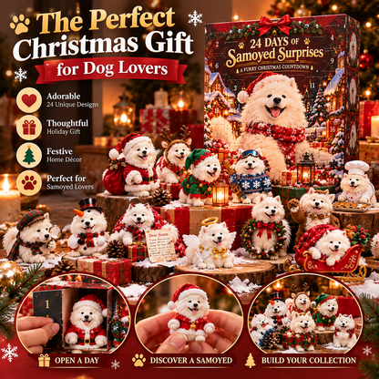 🐶 Samoyed Christmas Countdown Collection – 24 Festive Surprises