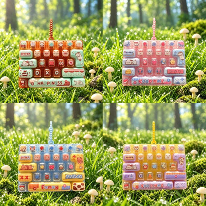 ⌨️ Cute Mini Keyboard Keychain – 4 Adorable Pastel Styles! 💕