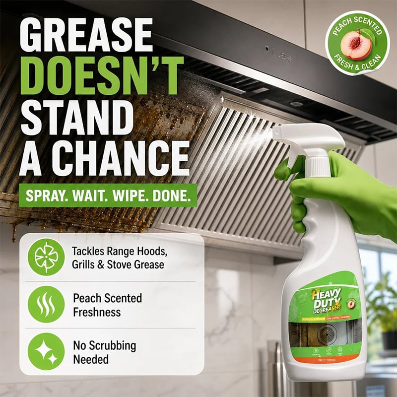 🔥52K+ Sold🧽 Heavy-Duty Kitchen Degreaser Spray + Free Cleaning Towel