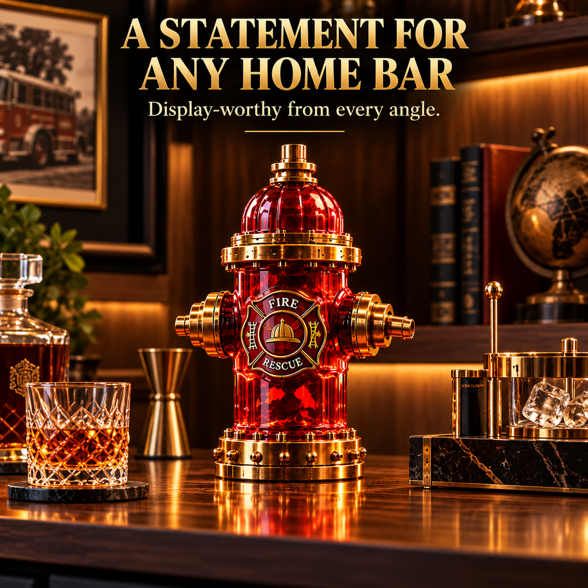 🚒Firehouse Reserve Firefighter Tribute Whiskey Decanter